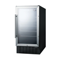 Mini Fridge with Glass Door in Black - Summit Appliance SSCR1841B 18in 2.7 cu ft
